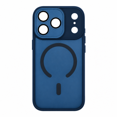 Θήκη iPhone 17 Pro Max 5G Back Cover Ημιδιάφανη Electro Magsafe Με Κλειστή Κάμερα -Σκούρο Μπλε
