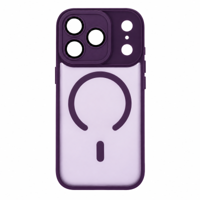Θήκη iPhone 17 Pro Max 5G Back Cover Ημιδιάφανη Electro Magsafe Με Κλειστή Κάμερα -Μωβ