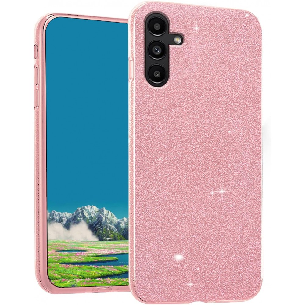 Θήκη Samsung Galaxy A17 5G Glitter Shine Cover Hard -Ροζ Θήκες Smartphone