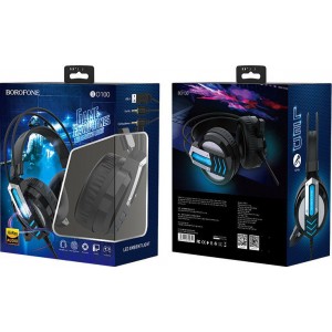 Borofone BO100 Fun Over Ear Gaming Headset με σύνδεση USB / 2x3.5mm Gaming Headsets