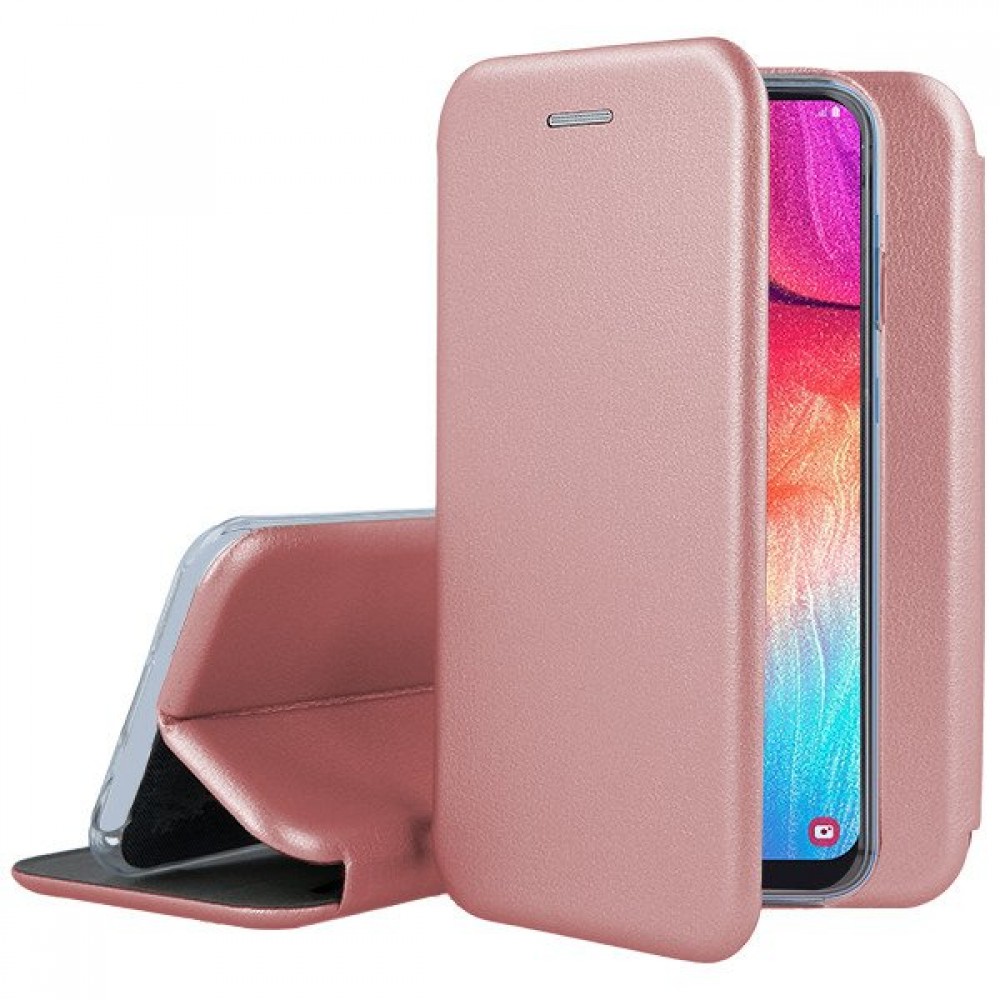 Θήκη iPhone 16 5G Soft TPU&PU Leather Flip Βιβλίο Smart Magnet Elegance -Ροζ Χρυσό Θήκες iPhone