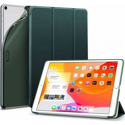 Θήκη Βιβλίο Flip Cover με Σιλικόνη για Apple iPad 8 10.2" (2019 / 2020 / 2021) – Σκούρο Πράσινο