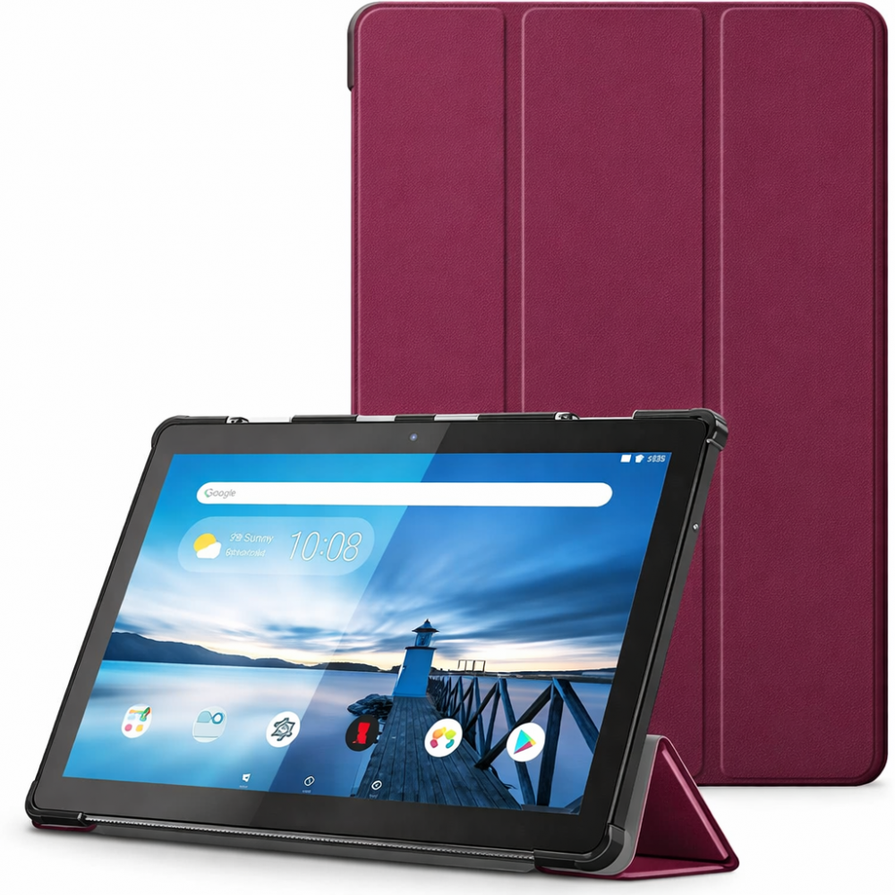 Θήκη Βιβλίο Flip Cover με Σιλικόνη για Apple iPad 8 10.2" (2019 / 2020 / 2021) – Μπορντό Θήκες Tablet 