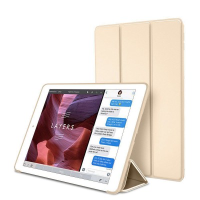 Θήκη Βιβλίο Flip Cover με Σιλικόνη για Apple iPad 8 10.2" (2019 / 2020 / 2021) – Χρυσό