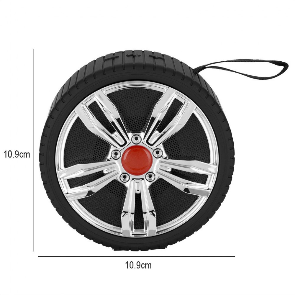 Ηχείο Wireless Bluetooth Speaker NB-104 σε σχήμα ζάντας Νίκελ -Ασημί Αξεσουάρ 