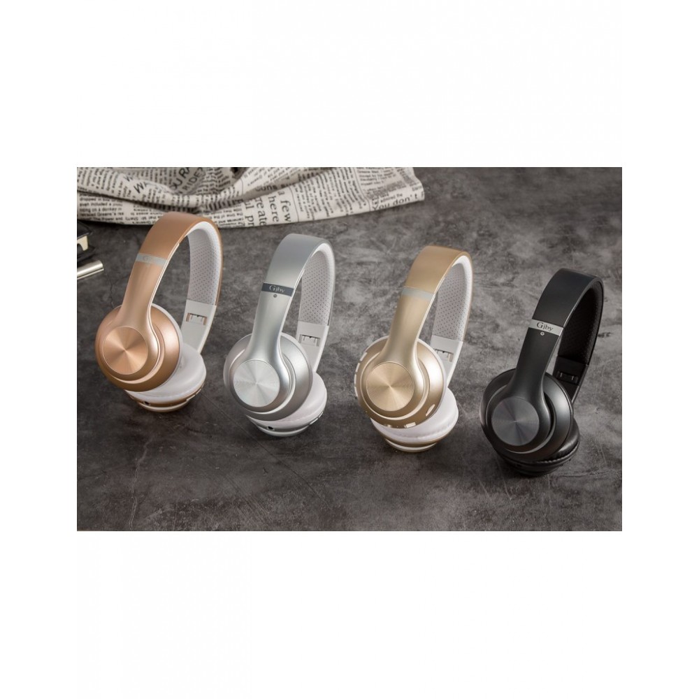 Wireless Gjby CA-011 Headphones Bluetooth Stereo Headset -Ροζ Χρυσό Αξεσουάρ 