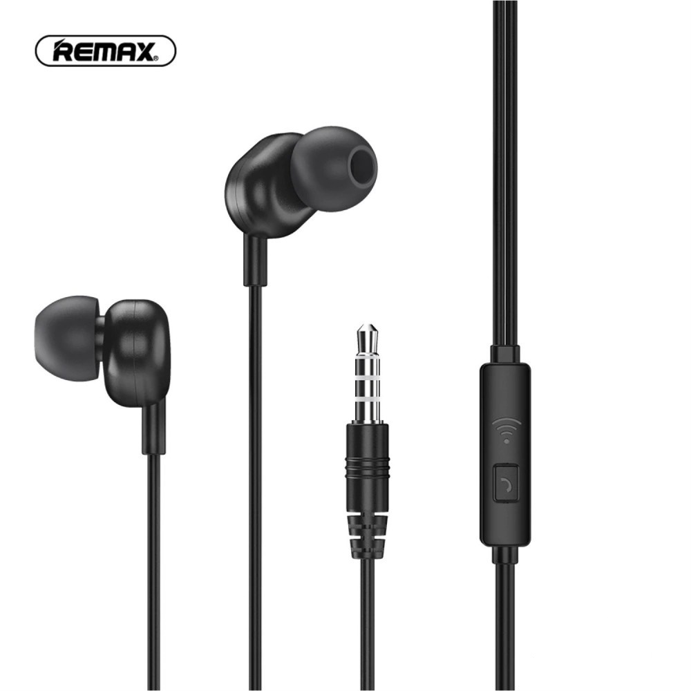 Remax RW-105 Ενσύρματα Handsfree Ακουστικά με Μικρόφωνο –Μαύρο (3.5mm) Αξεσουάρ 