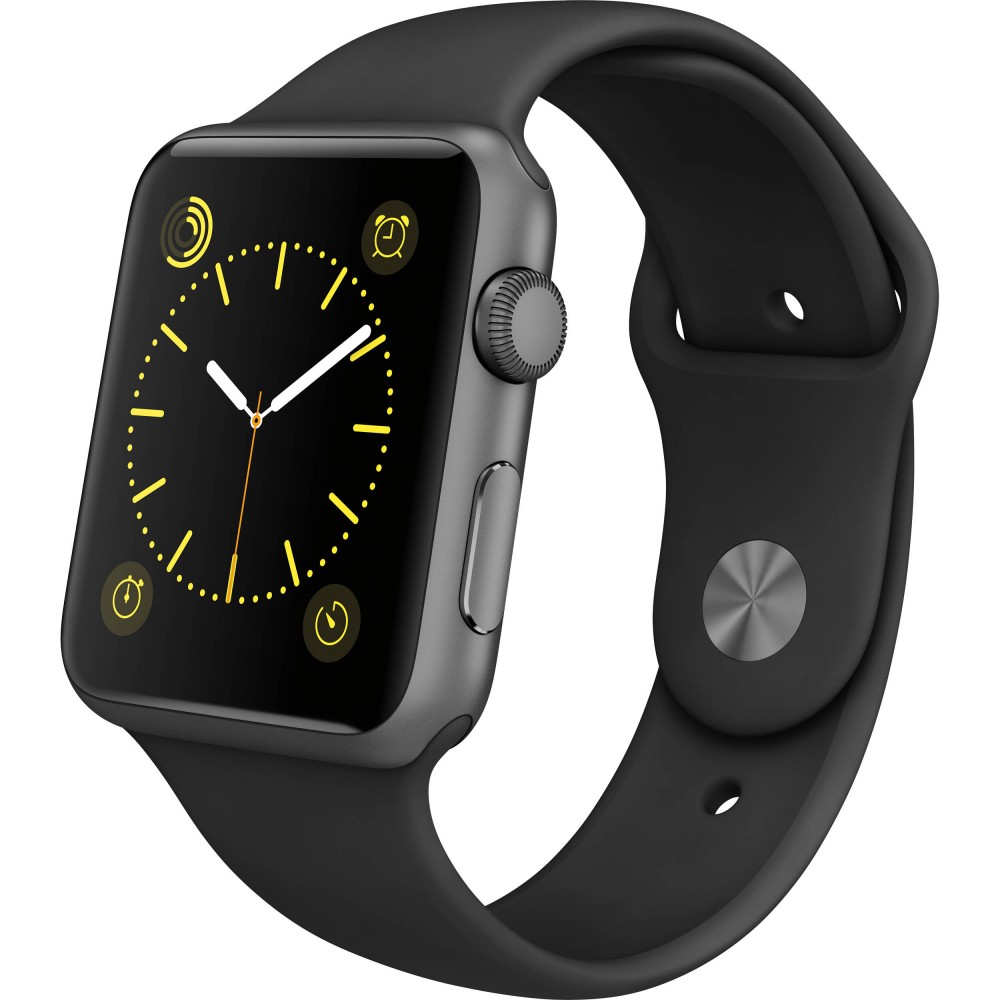 Ανταλλακτικό Λουράκι Σιλικόνης Apple Watch 5/4/3/2/1 - 44/42mm -Μαύρο Αξεσουάρ 