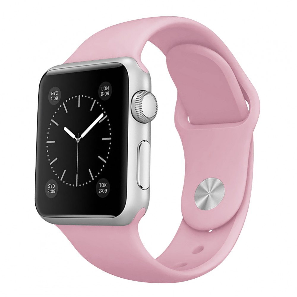 Ανταλλακτικό Λουράκι Σιλικόνης Apple Watch 5/4/3/2/1 - 44/42mm -Ροζ Αξεσουάρ 