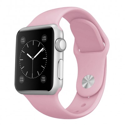 Ανταλλακτικό Λουράκι Σιλικόνης Apple Watch 5/4/3/2/1 - 44/42mm -Ροζ