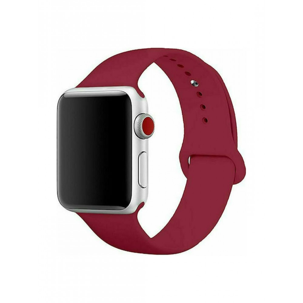 Ανταλλακτικό Λουράκι Σιλικόνης Apple Watch 5/4/3/2/1 - 44/42mm -Μπορντό Αξεσουάρ 