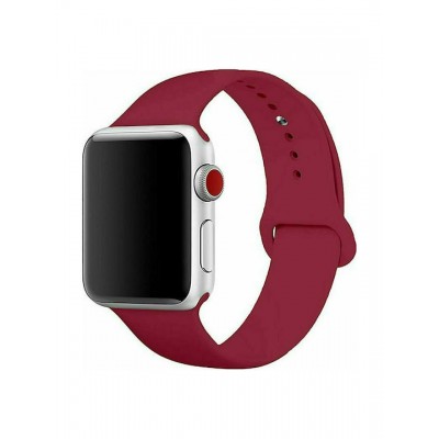Ανταλλακτικό Λουράκι Σιλικόνης Apple Watch 5/4/3/2/1 - 44/42mm -Μπορντό