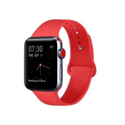 Ανταλλακτικό Λουράκι Σιλικόνης Apple Watch 5/4/3/2/1 - 44/42mm -Κόκκινο