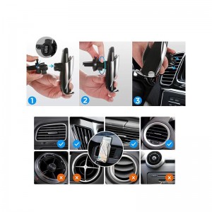 Ασύρματος φορτιστής με αυτόματο κλιπ & Βάση στήριξης τηλεφώνου S5 Αξεσουάρ 