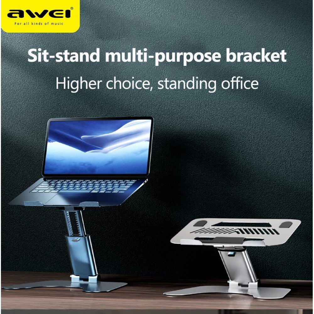 Επιτραπέζια Βάση Στήριξης Awei X25 για Laptop & Tablet -Ασημί Διάφορα