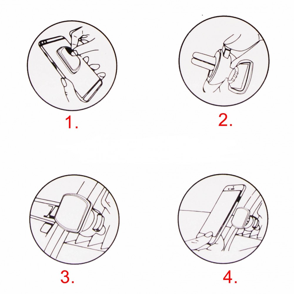 Μαγνητική Βάση Αυτοκινήτου Αεραγωγού με Clip -Black Αξεσουάρ 