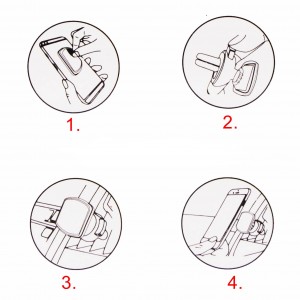 Μαγνητική Βάση Αυτοκινήτου Αεραγωγού με Clip -Black Αξεσουάρ 