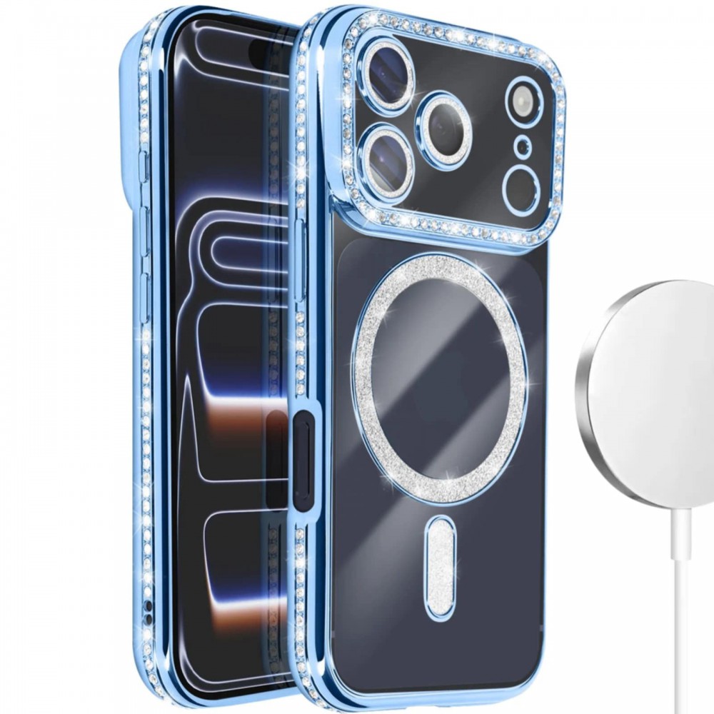 Θήκη iPhone 17 Pro Max 5G Back Cover Electro Magsafe Bling -Μπλε Θήκες iPhone