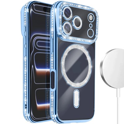 Θήκη iPhone 17 Pro Max 5G Back Cover Electro Magsafe Bling -Μπλε