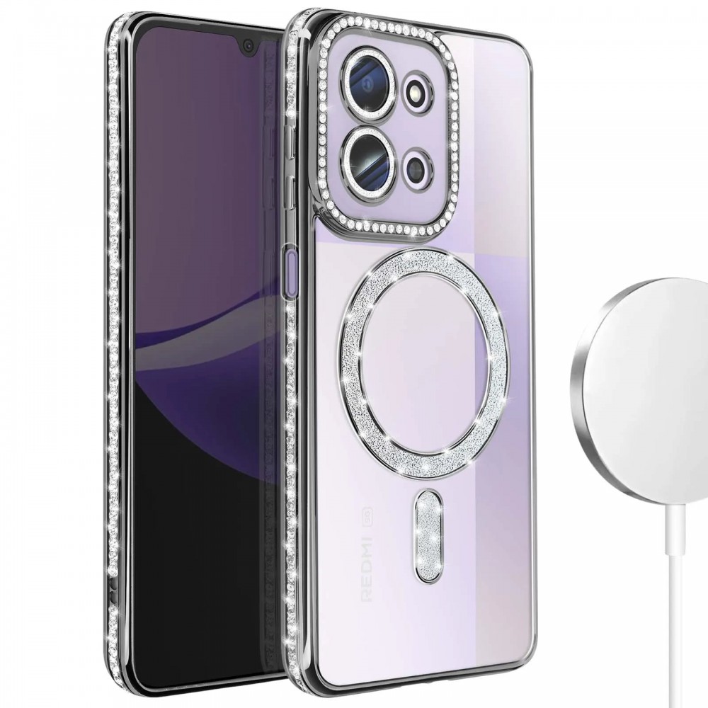 Θήκη Xiaomi Redmi 15C 4G & 5G / Poco C85 Back Cover Electro Magsafe Bling -Μαύρο Θήκες Smartphone