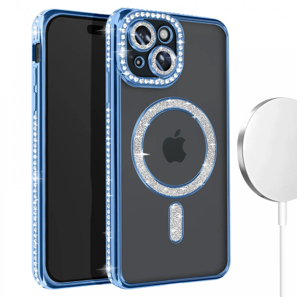 Θήκη iPhone 13 Back Cover Electro Magsafe Bling -Μπλε Θήκες iPhone