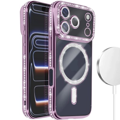 Θήκη iPhone 17 Pro Max 5G Back Cover Electro Magsafe Bling -Μωβ