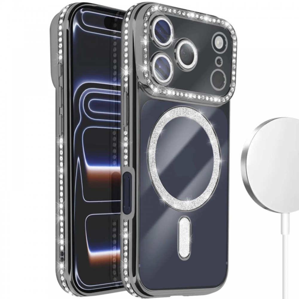 Θήκη iPhone 17 Pro 5G Back Cover Electro Magsafe Bling -Μαύρο Θήκες iPhone