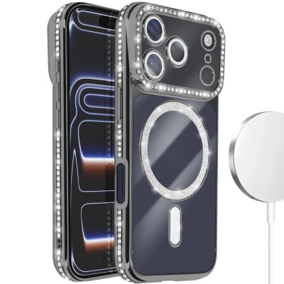 Θήκη iPhone 17 Pro 5G Back Cover Electro Magsafe Bling -Μαύρο