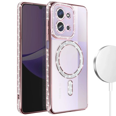 Θήκη Xiaomi Redmi 15C 4G & 5G / Poco C85 Back Cover Electro Magsafe Bling -Ροζ Χρυσό