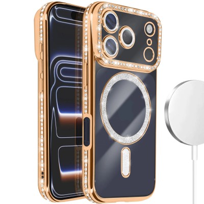 Θήκη iPhone 17 Pro 5G Back Cover Electro Magsafe Bling -Χρυσό
