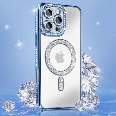 Θήκη iPhone 16 Pro Max 5G Back Cover Electro Magsafe Bling -Μπλε