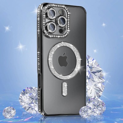 Θήκη iPhone 16 Pro 5G Back Cover Electro Magsafe Bling -Μαύρο