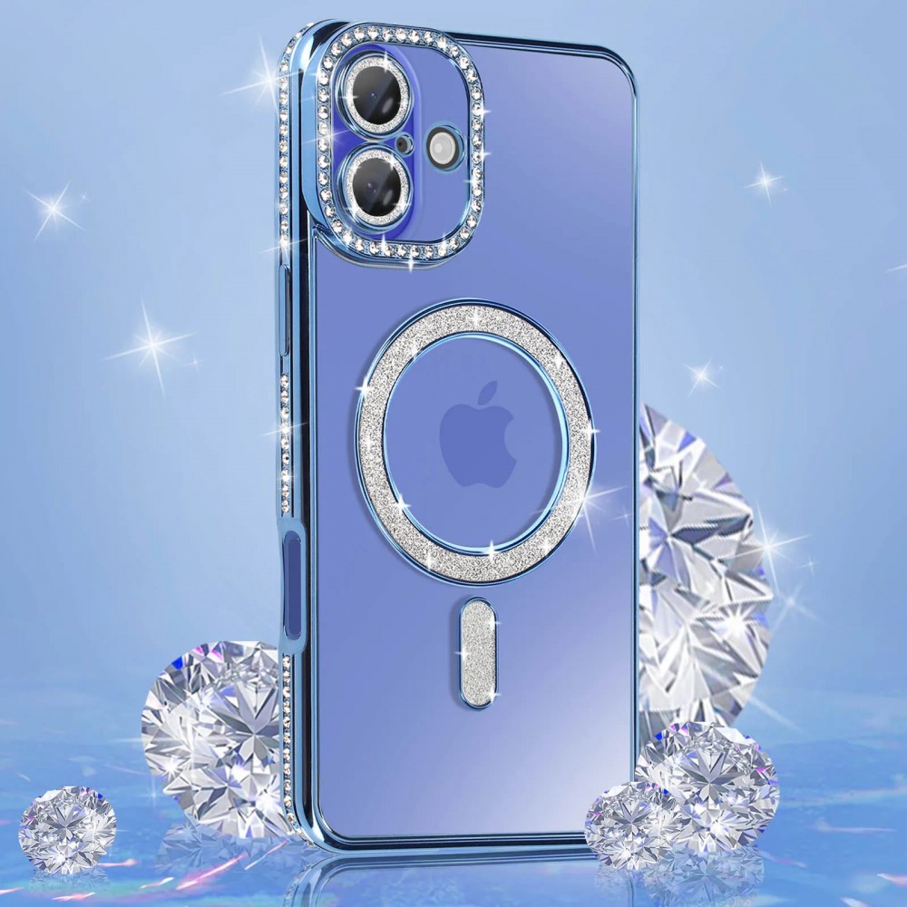 Θήκη iPhone 17 5G Back Cover Electro Magsafe Bling -Μπλε Θήκες iPhone