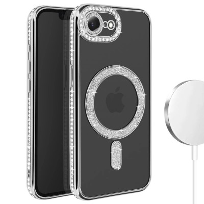Θήκη iPhone 17e Back Cover Electro Magsafe Bling -Ασημί