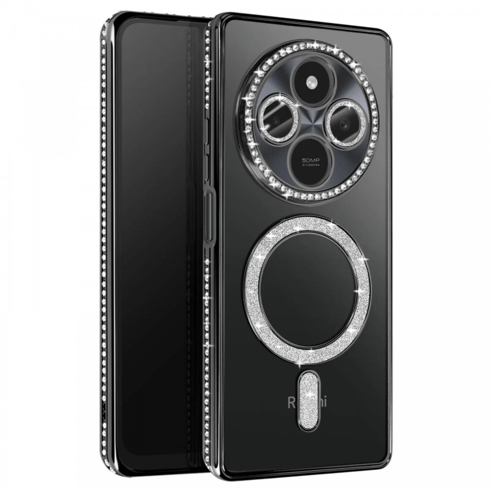 Θήκη Xiaomi Redmi 14C / Poco C75 4G Back Cover Electro Magsafe Bling -Μαύρο Θήκες Smartphone