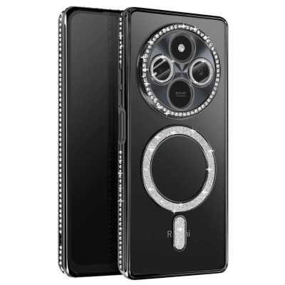 Θήκη Xiaomi Redmi 14C / Poco C75 4G Back Cover Electro Magsafe Bling -Μαύρο