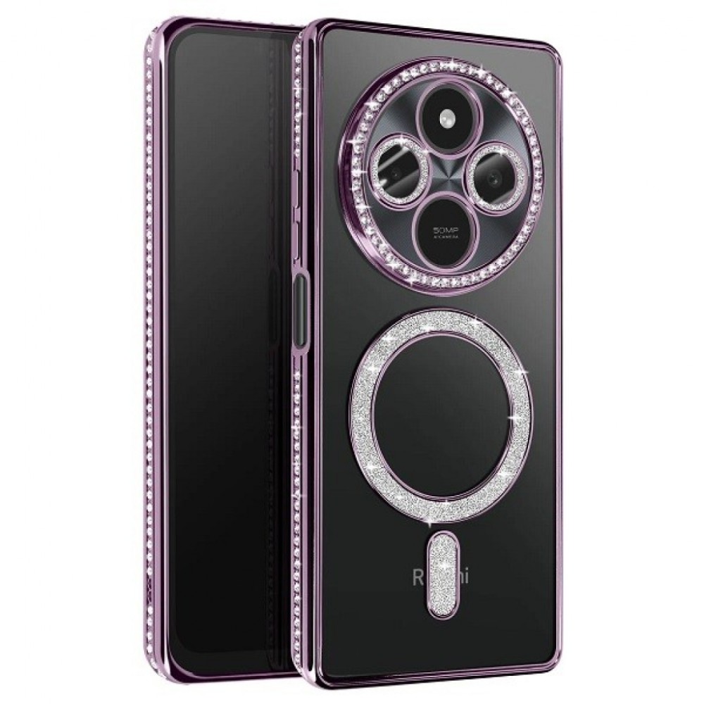 Θήκη Xiaomi Redmi 14C / Poco C75 4G Back Cover Electro Magsafe Bling -Μωβ Θήκες Smartphone