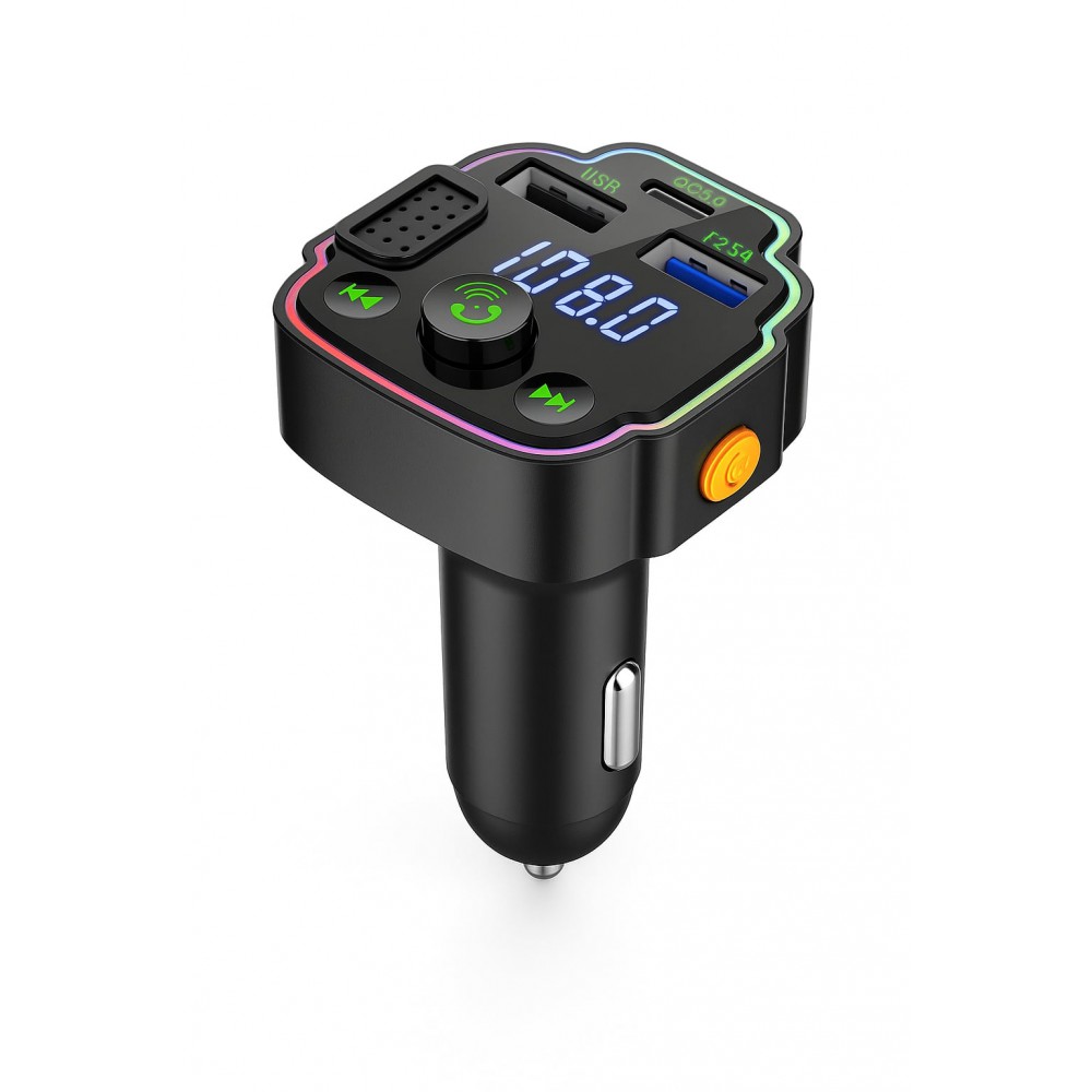 FM Transmitter Αυτοκινήτου με USB / Bluetooth -Μαύρο Διάφορα