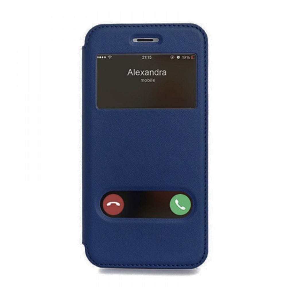 Θήκη Samsung Galaxy A5 2017 με Παράθυρα Με Πλάγιο Κούμπωμα -Dark Blue Θήκες Smartphone