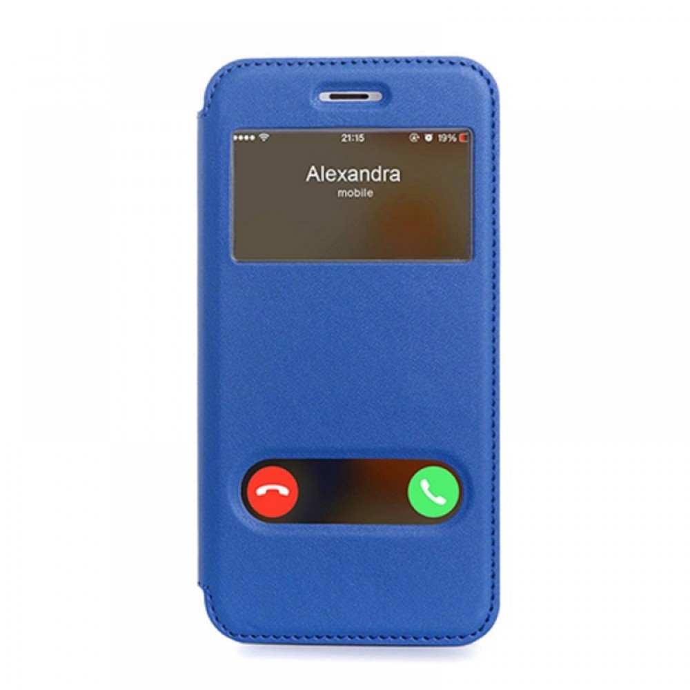 Θήκη Samsung Galaxy A5 2017 με Παράθυρα Με Πλάγιο Κούμπωμα -Blue Θήκες Smartphone