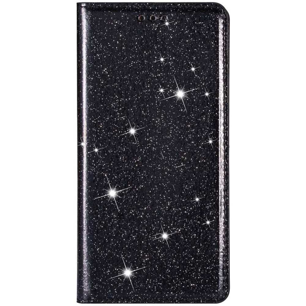 Θήκη Xiaomi Redmi 9C / Redmi 10A Bling Glitter PU Leather Flip Wallet -Black Θήκες Smartphone