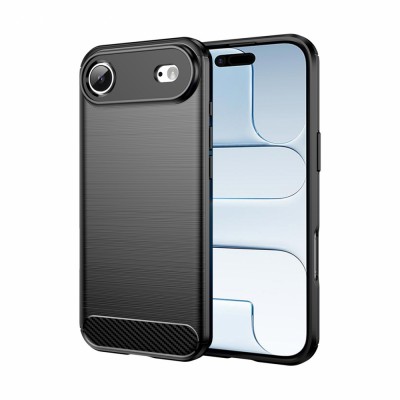 Θήκη Σιλικόνης Carbon Look Για iPhone 17 Air 5G –Μαύρο