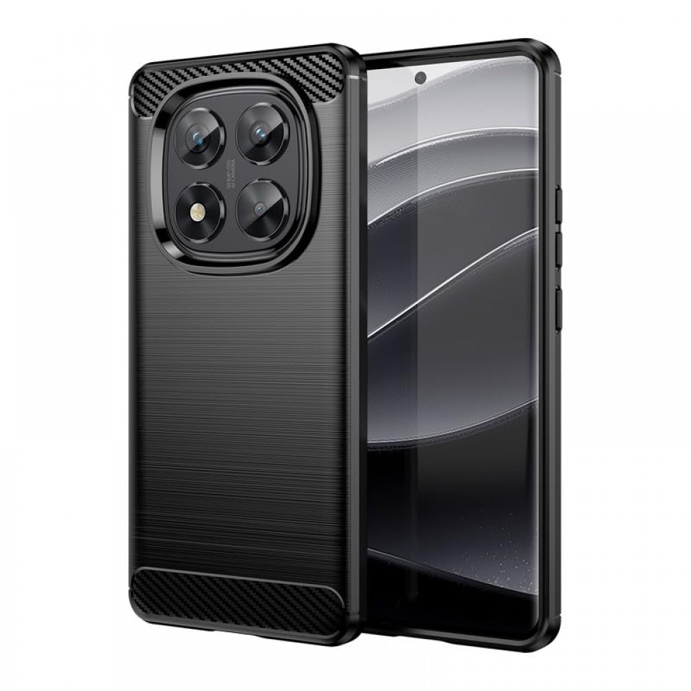 Θήκη Σιλικόνης Carbon Look Για Xiaomi Redmi Note 14 Pro 5G / Poco X7 5G –Μαύρο Θήκες Smartphone