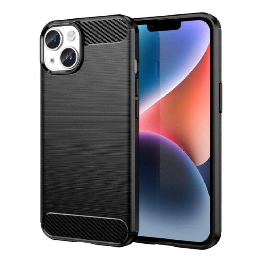 Θήκη Σιλικόνης Carbon Look Για iPhone 15 5G –Μαύρο Θήκες iPhone