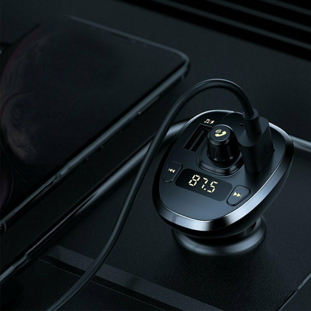 FM Transmitter και Φορτιστής Αυτοκινήτου 3.0A 2xUSB -Μαύρο Διάφορα