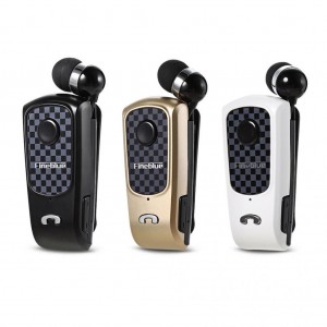Ακουστικό Bluetooth Fineblue F-Plus με Επεκτεινόμενο Καλώδιο Clip-On Wireless Headset -Λευκό / Μαύρο Αξεσουάρ 