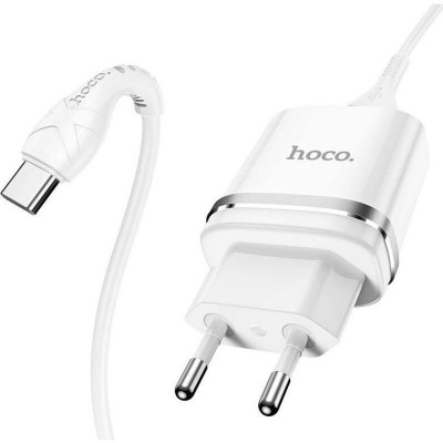 Φορτιστής με Θύρα USB-Α και Καλώδιο Type-C 2.4A -Λευκό