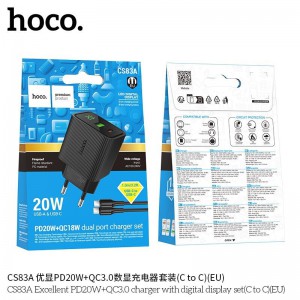 Φορτιστής Τοίχου CS83A 20W με Θύρες USB-A & USB-C και Καλώδιο Type-C Αξεσουάρ 