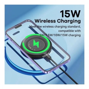 Remax RP-W80 Ασύρματος Φορτιστής 15W – Μαγνητική Βάση, Type-C & USB Συμβατότητα -Μαύρο Αξεσουάρ 