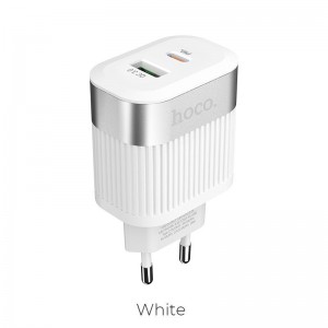 HOCO charger PD + QC3.0 C58A- Λευκό Αξεσουάρ 